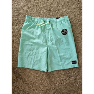 Hurley Boy's 2 Way Stretch Quick Dry Back Pocket Swim Shorts Teal LARGE